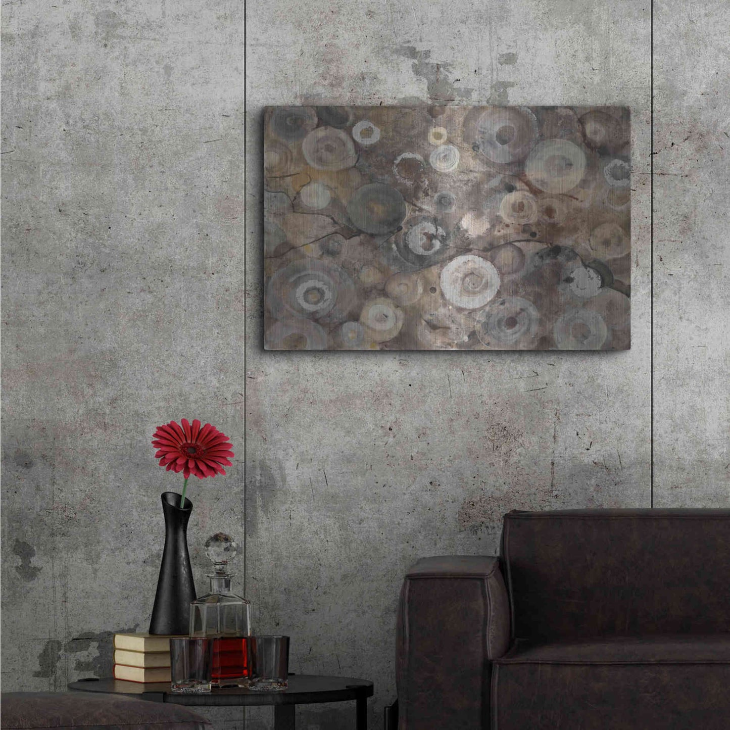 Luxe Metal Art 'Agate' by Albena Hristova, Metal Wall Art,36x24