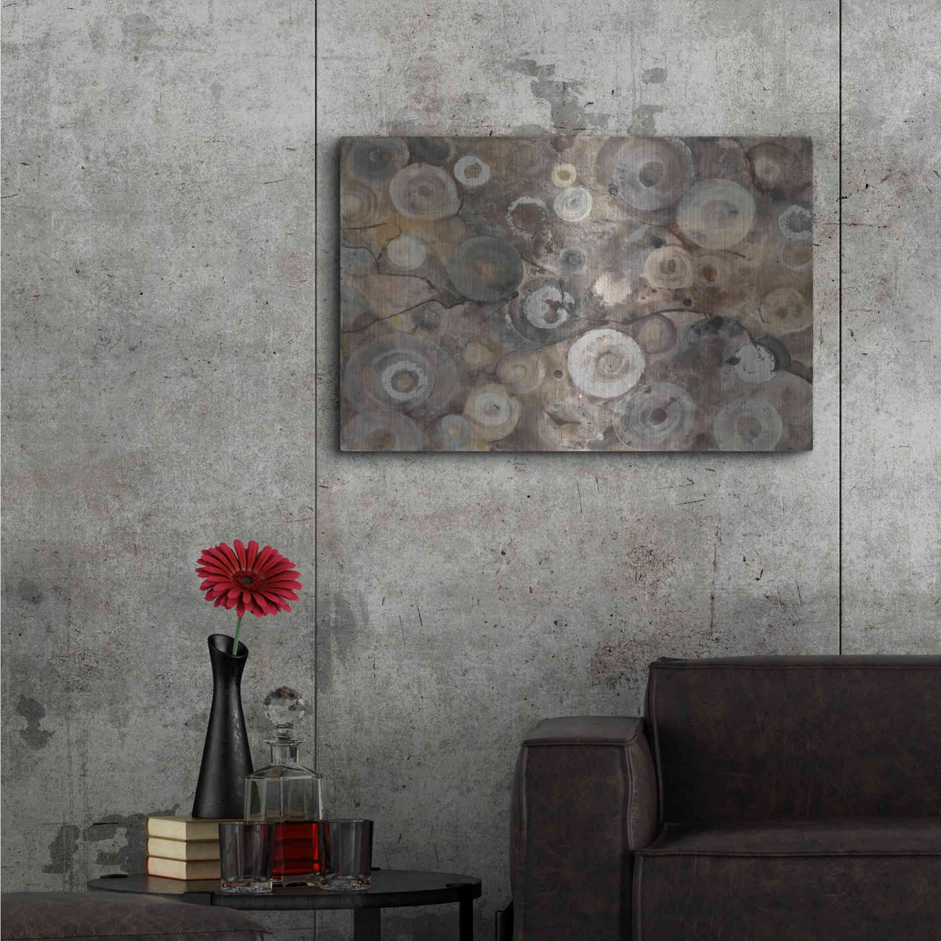 Luxe Metal Art 'Agate' by Albena Hristova, Metal Wall Art,36x24