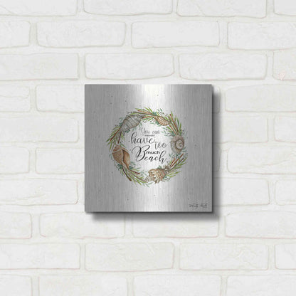 Luxe Metal Art 'Never Too Much Beach Shell Wreath' by Cindy Jacobs, Metal Wall Art,12x12