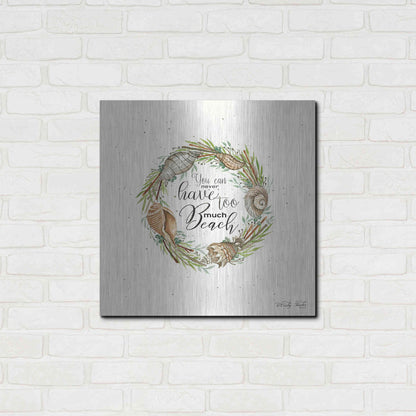Luxe Metal Art 'Never Too Much Beach Shell Wreath' by Cindy Jacobs, Metal Wall Art,24x24