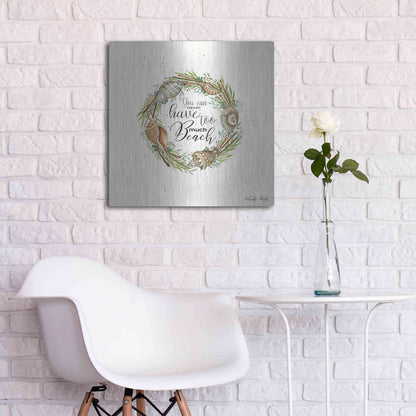 Luxe Metal Art 'Never Too Much Beach Shell Wreath' by Cindy Jacobs, Metal Wall Art,24x24
