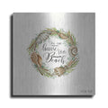 Luxe Metal Art 'Never Too Much Beach Shell Wreath' by Cindy Jacobs, Metal Wall Art