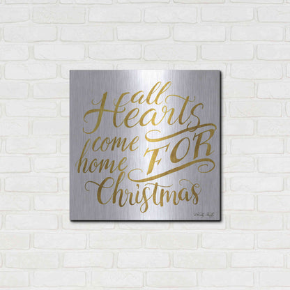Luxe Metal Art 'Come Home for Christmas' by Cindy Jacobs, Metal Wall Art,24x24