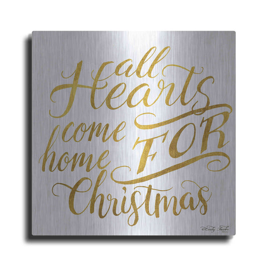 Luxe Metal Art 'Come Home for Christmas' by Cindy Jacobs, Metal Wall Art