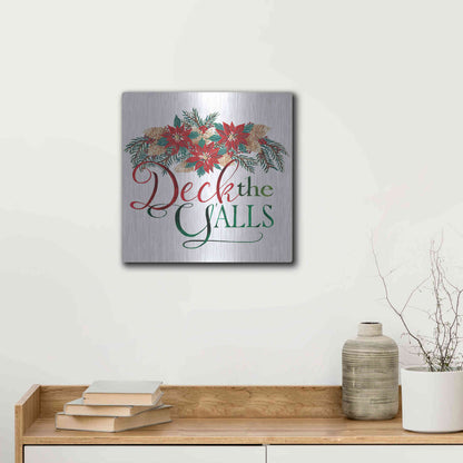 Luxe Metal Art 'Deck the Y'alls' by Cindy Jacobs, Metal Wall Art,12x12