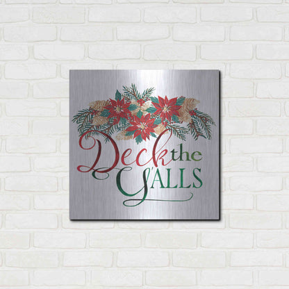 Luxe Metal Art 'Deck the Y'alls' by Cindy Jacobs, Metal Wall Art,24x24