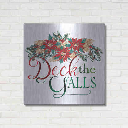 Luxe Metal Art 'Deck the Y'alls' by Cindy Jacobs, Metal Wall Art,36x36