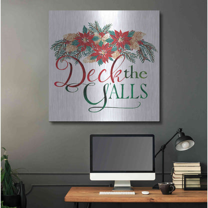 Luxe Metal Art 'Deck the Y'alls' by Cindy Jacobs, Metal Wall Art,36x36