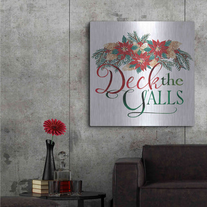 Luxe Metal Art 'Deck the Y'alls' by Cindy Jacobs, Metal Wall Art,36x36
