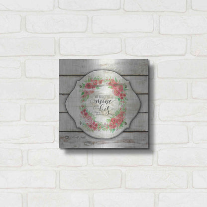 Luxe Metal Art 'My Beloved is Mine' by Cindy Jacobs, Metal Wall Art,12x12