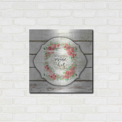 Luxe Metal Art 'My Beloved is Mine' by Cindy Jacobs, Metal Wall Art,24x24