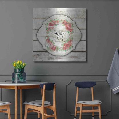 Luxe Metal Art 'My Beloved is Mine' by Cindy Jacobs, Metal Wall Art,36x36