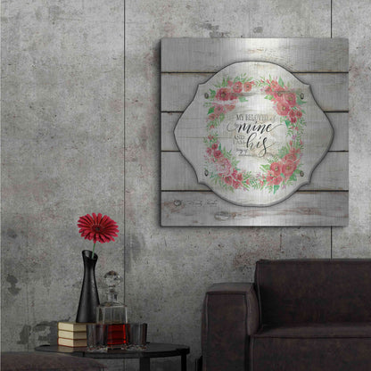 Luxe Metal Art 'My Beloved is Mine' by Cindy Jacobs, Metal Wall Art,36x36