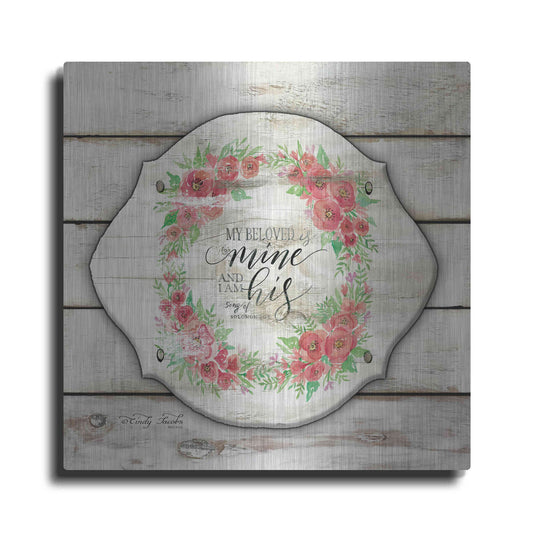 Luxe Metal Art 'My Beloved is Mine' by Cindy Jacobs, Metal Wall Art