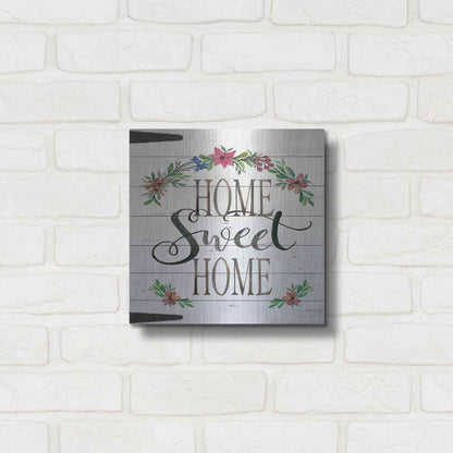Luxe Metal Art 'Home Sweet Home Door' by Cindy Jacobs, Metal Wall Art,12x12