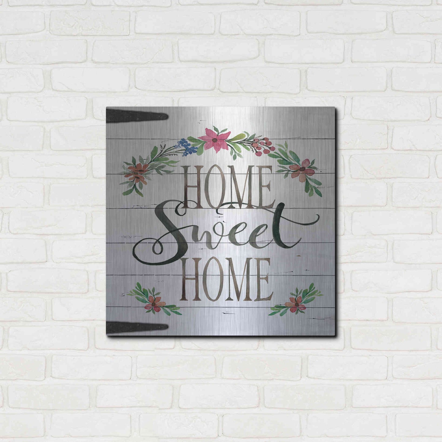 Luxe Metal Art 'Home Sweet Home Door' by Cindy Jacobs, Metal Wall Art,24x24