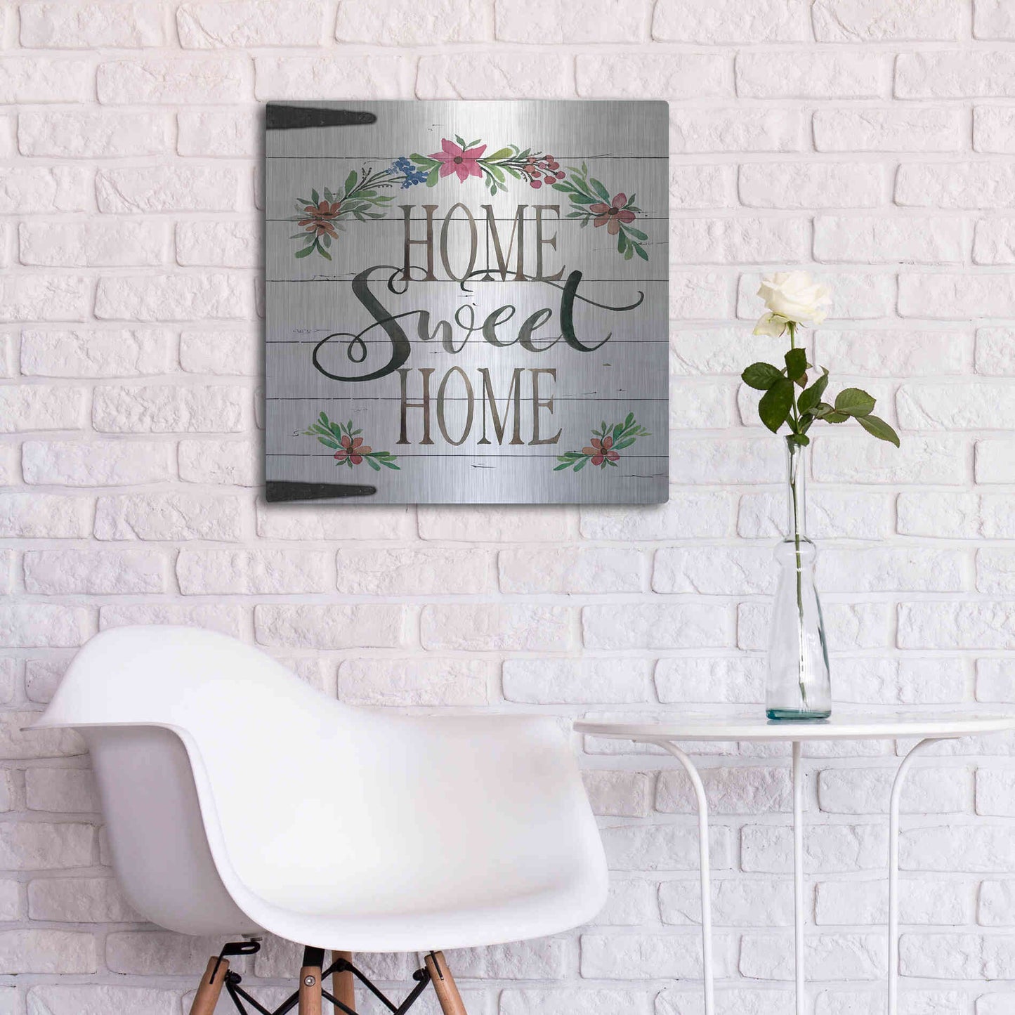 Luxe Metal Art 'Home Sweet Home Door' by Cindy Jacobs, Metal Wall Art,24x24