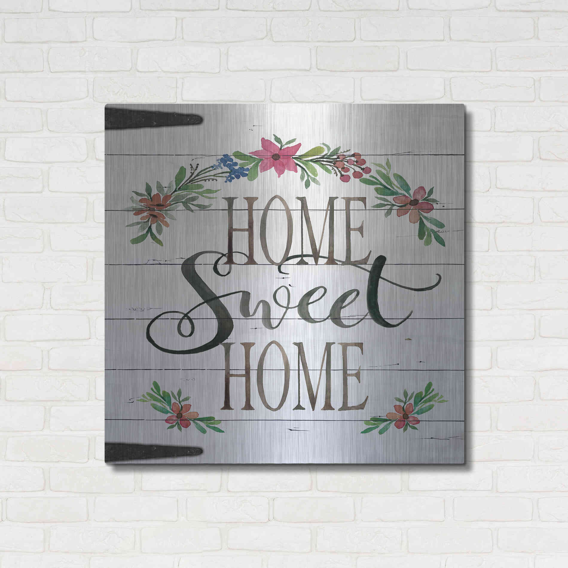 Luxe Metal Art 'Home Sweet Home Door' by Cindy Jacobs, Metal Wall Art,36x36
