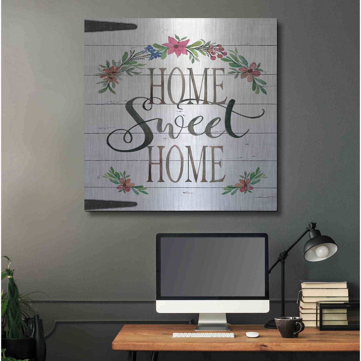 Luxe Metal Art 'Home Sweet Home Door' by Cindy Jacobs, Metal Wall Art,36x36