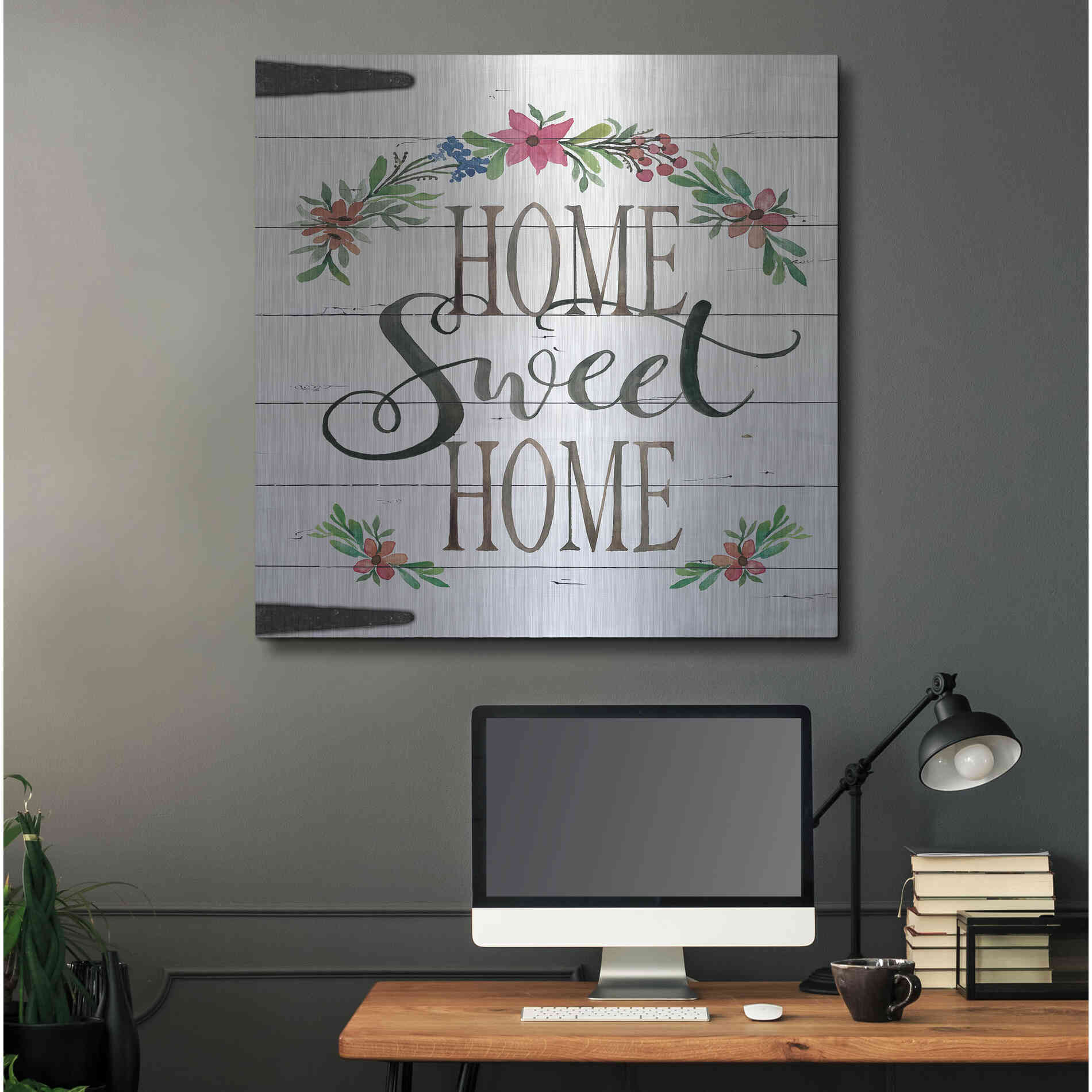 Luxe Metal Art 'Home Sweet Home Door' by Cindy Jacobs, Metal Wall Art,36x36