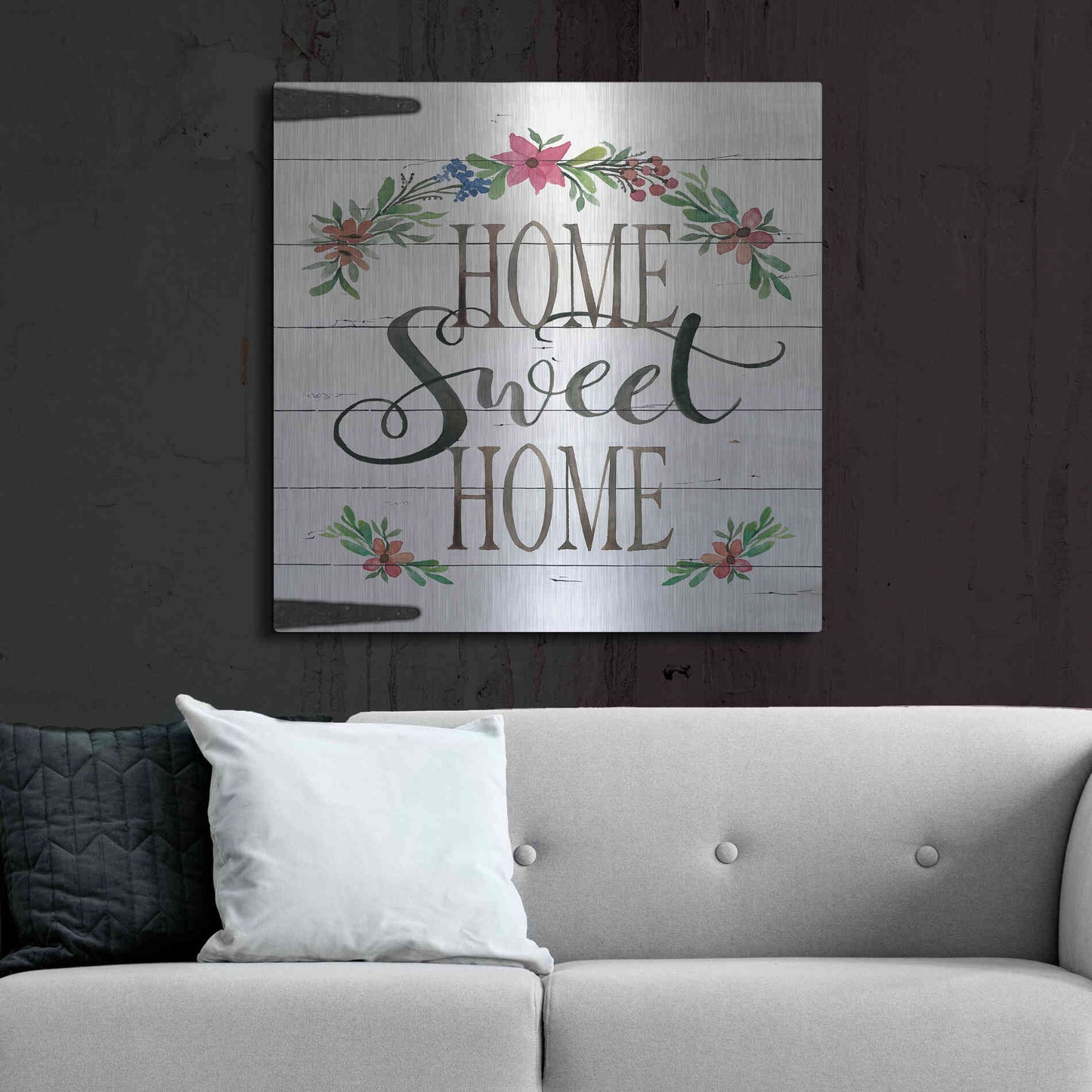 Luxe Metal Art 'Home Sweet Home Door' by Cindy Jacobs, Metal Wall Art,36x36