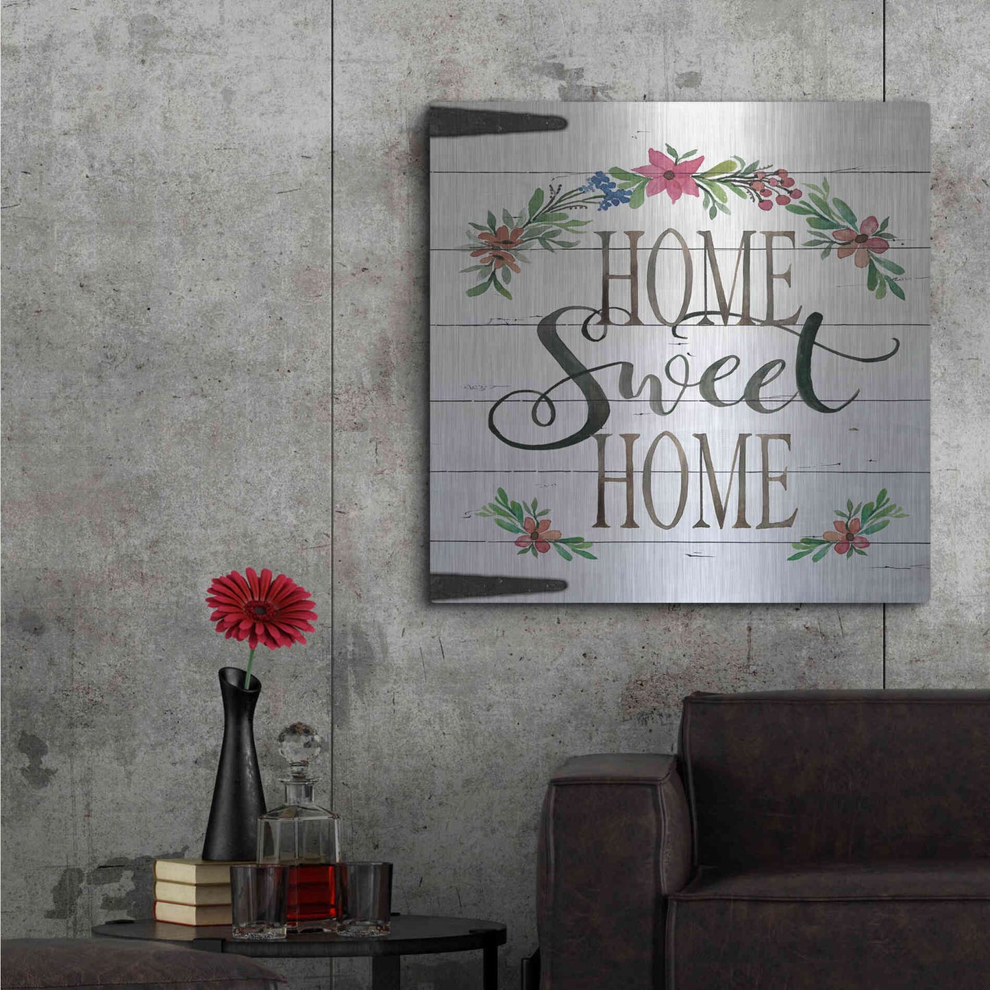 Luxe Metal Art 'Home Sweet Home Door' by Cindy Jacobs, Metal Wall Art,36x36
