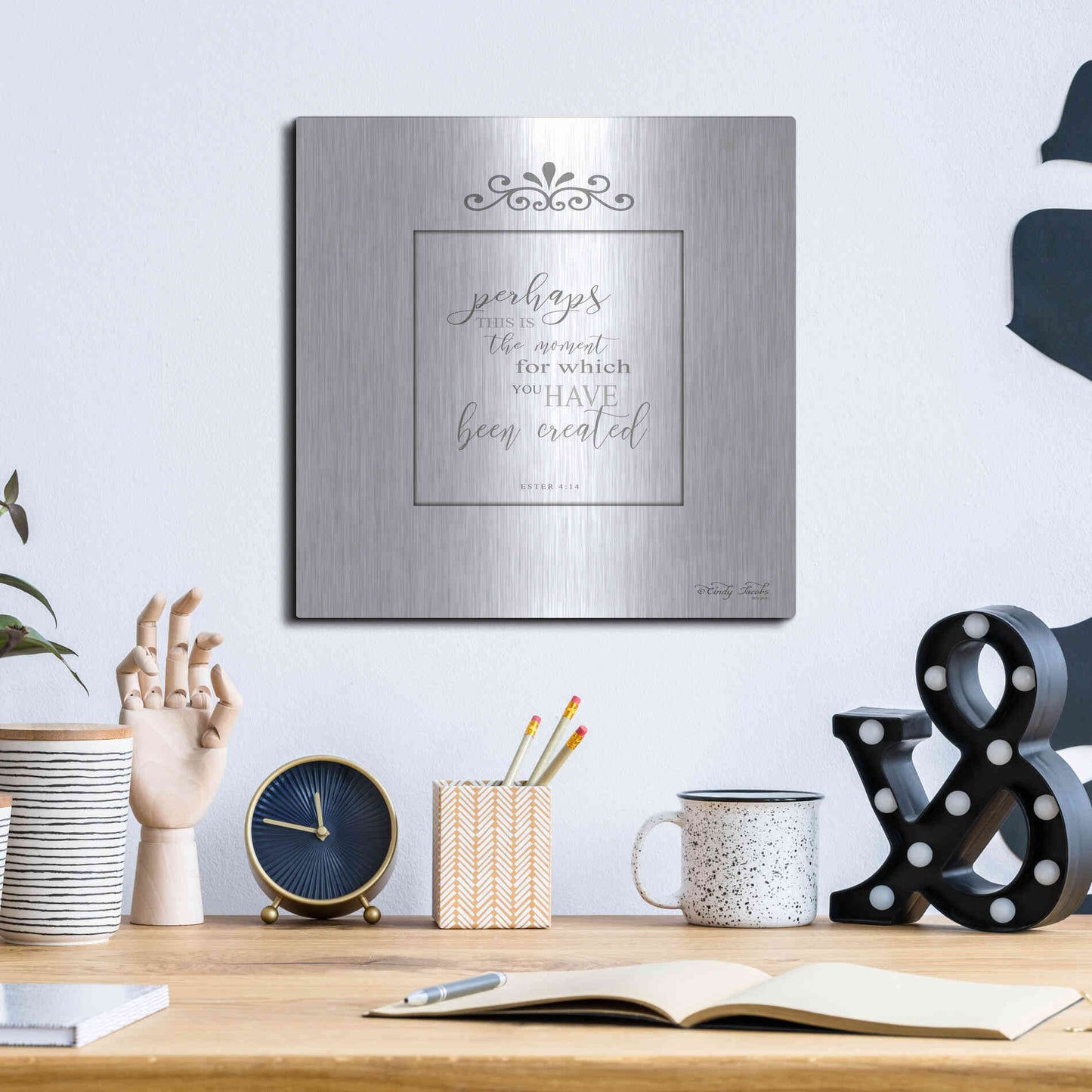 Luxe Metal Art 'The Moment' by Cindy Jacobs, Metal Wall Art,12x12