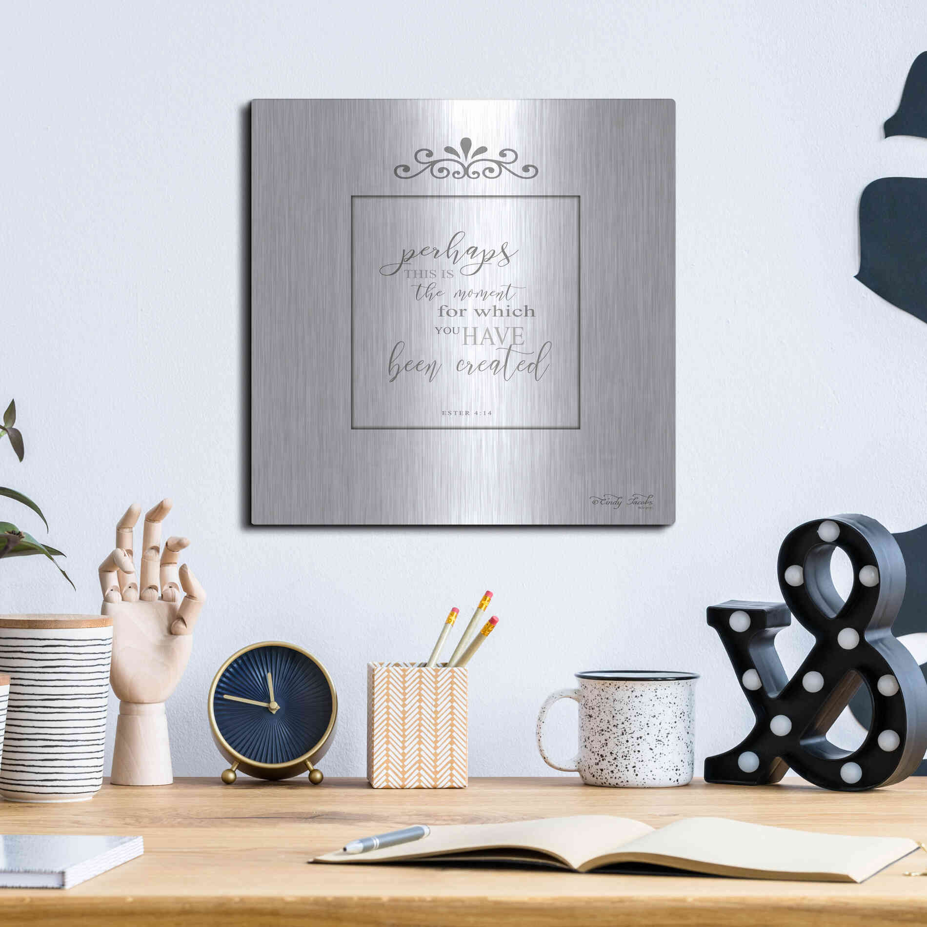 Luxe Metal Art 'The Moment' by Cindy Jacobs, Metal Wall Art,12x12