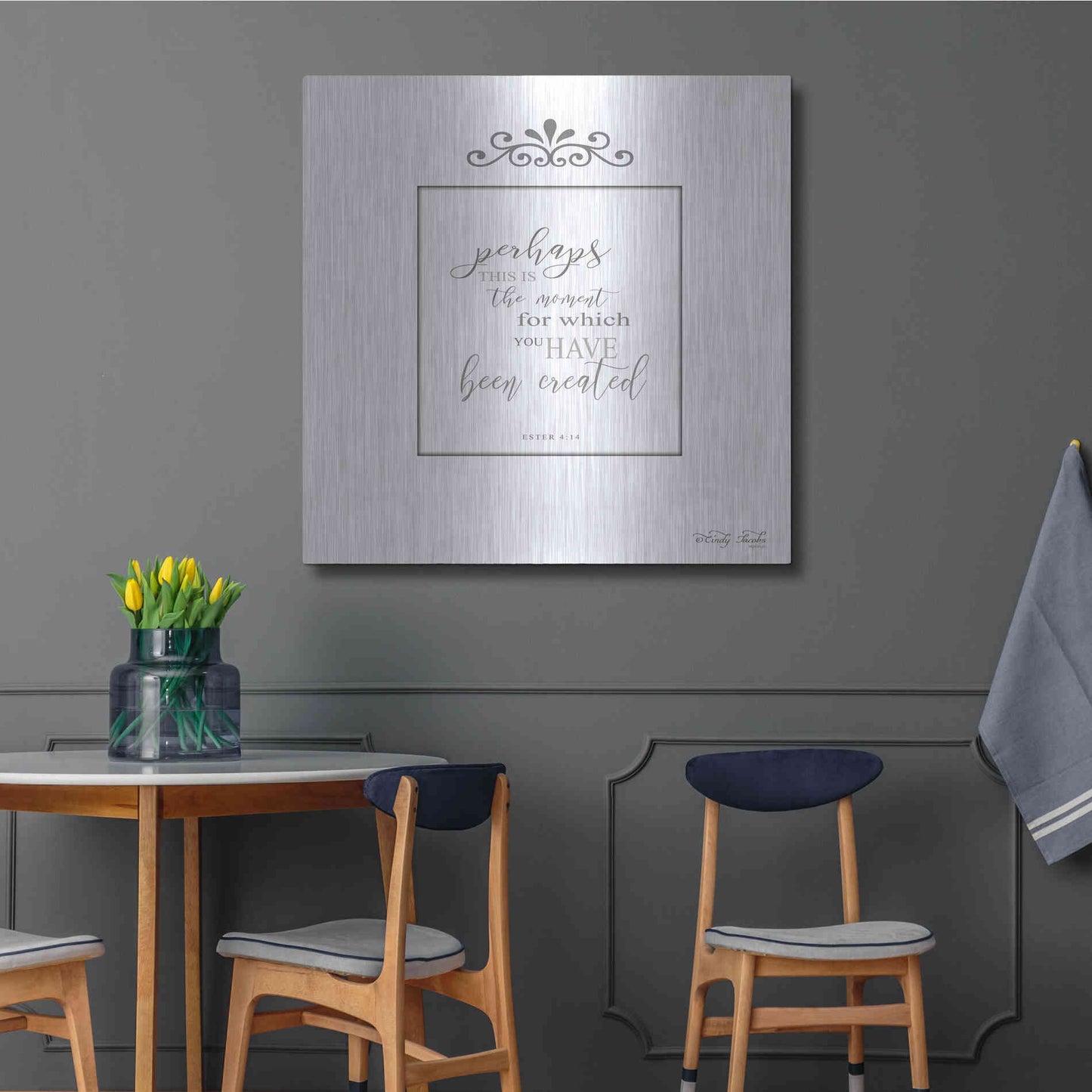 Luxe Metal Art 'The Moment' by Cindy Jacobs, Metal Wall Art,36x36