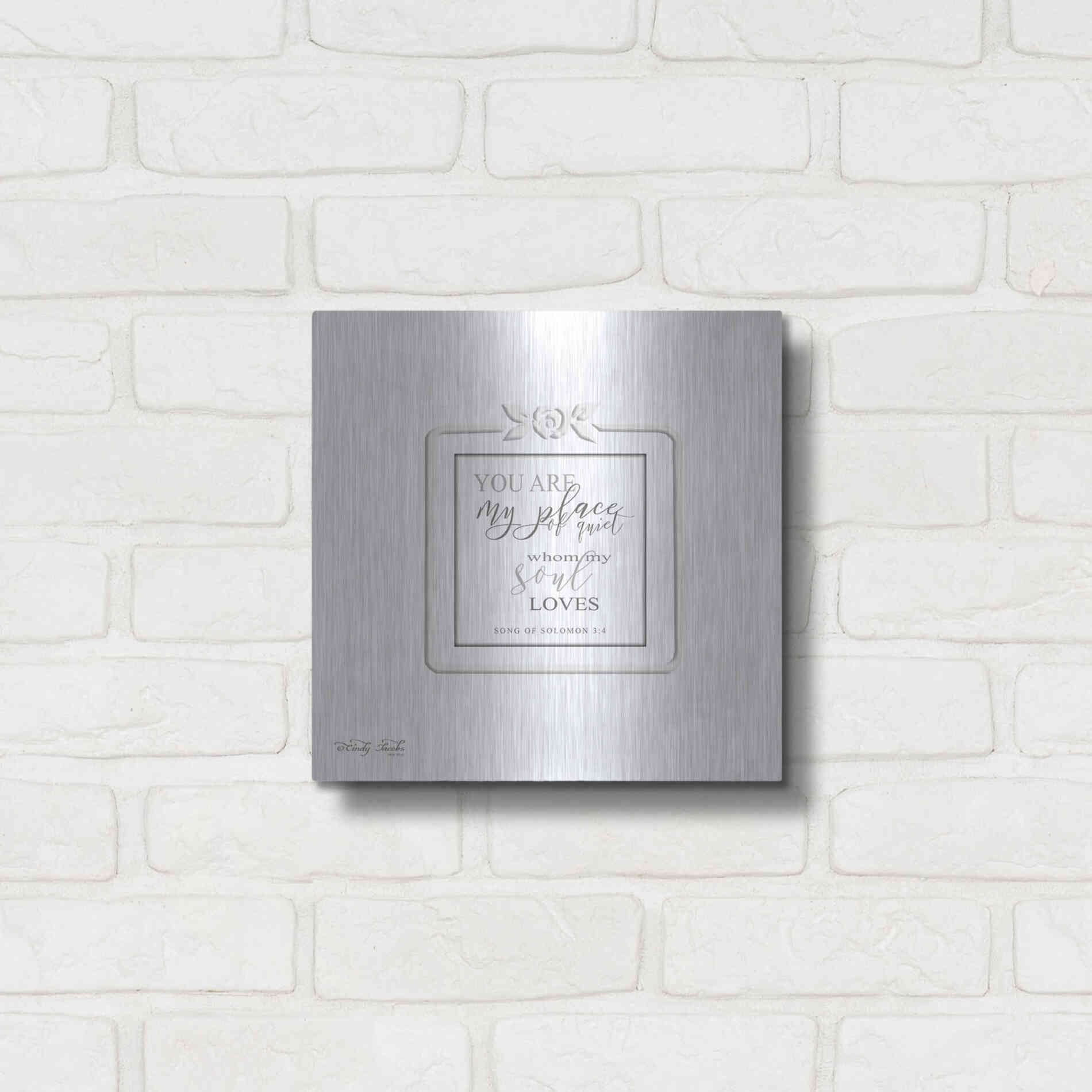 Luxe Metal Art 'My Soul Loves' by Cindy Jacobs, Metal Wall Art,12x12