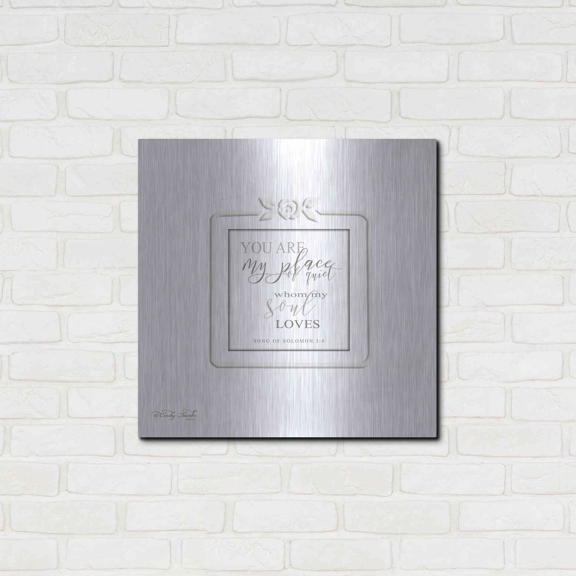 Luxe Metal Art 'My Soul Loves' by Cindy Jacobs, Metal Wall Art,24x24