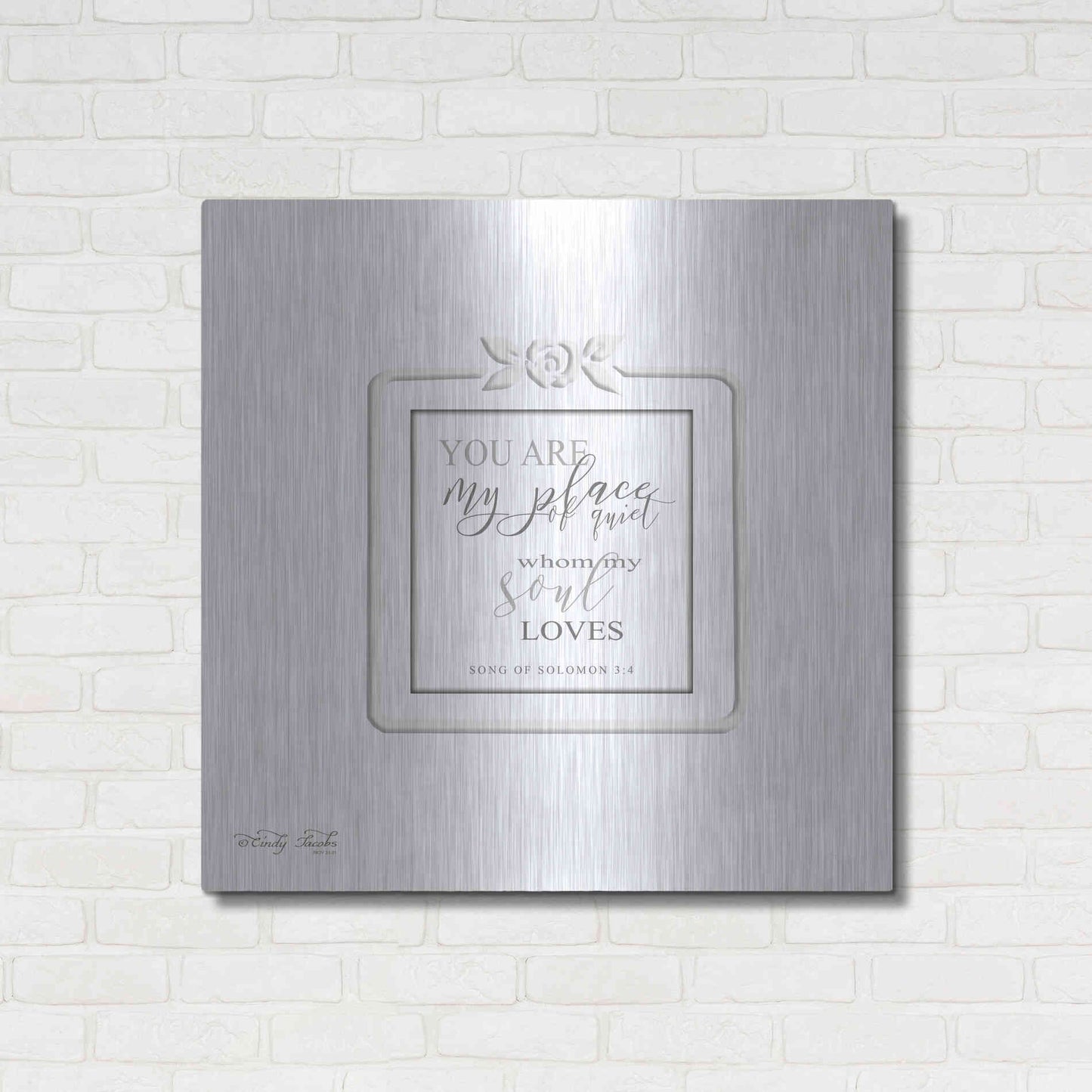Luxe Metal Art 'My Soul Loves' by Cindy Jacobs, Metal Wall Art,36x36