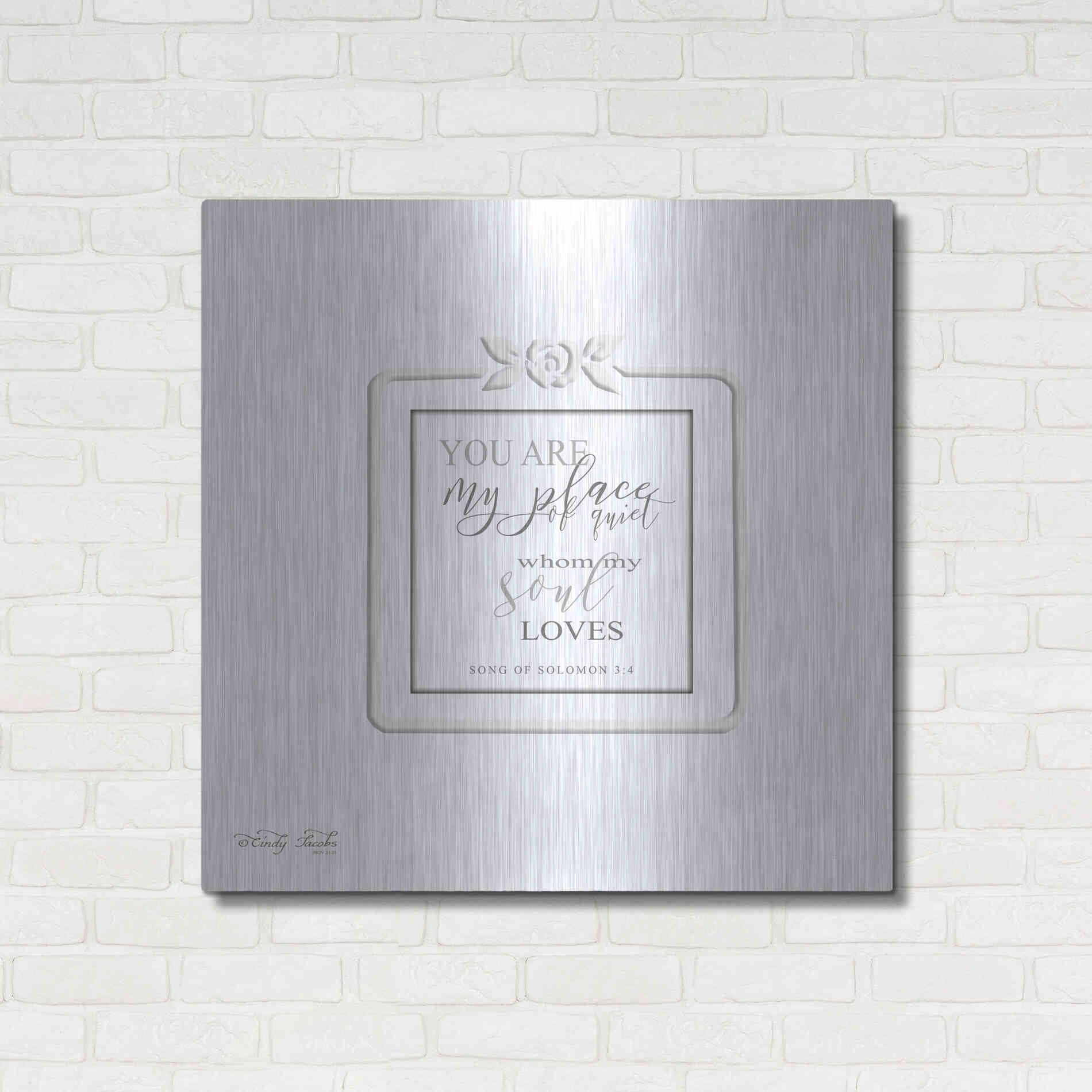 Luxe Metal Art 'My Soul Loves' by Cindy Jacobs, Metal Wall Art,36x36
