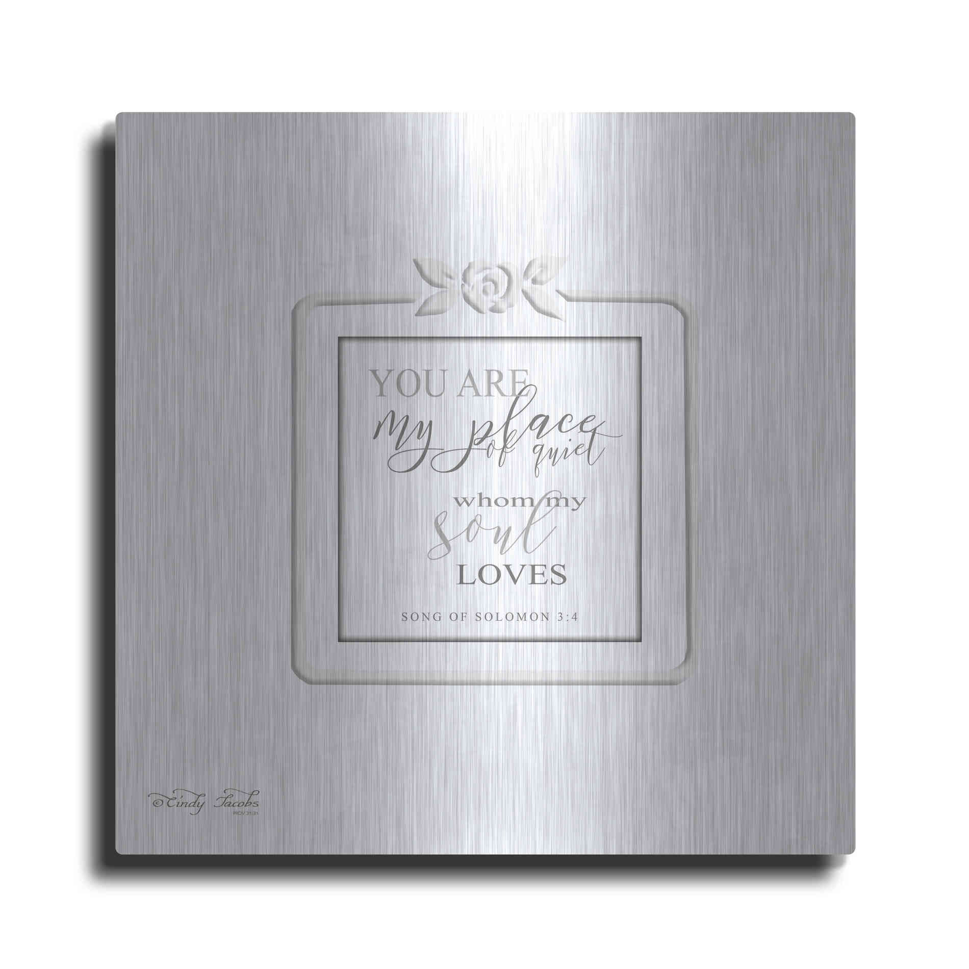 Luxe Metal Art 'My Soul Loves' by Cindy Jacobs, Metal Wall Art