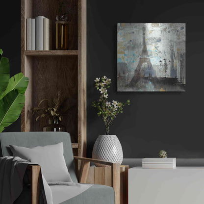 Luxe Metal Art 'Eiffel Tower Neutral' by Albena Hristova, Metal Wall Art,24x24