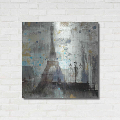 Luxe Metal Art 'Eiffel Tower Neutral' by Albena Hristova, Metal Wall Art,36x36