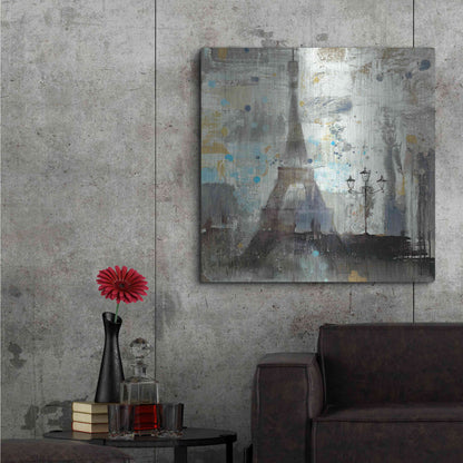 Luxe Metal Art 'Eiffel Tower Neutral' by Albena Hristova, Metal Wall Art,36x36