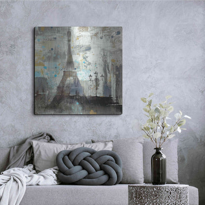 Luxe Metal Art 'Eiffel Tower Neutral' by Albena Hristova, Metal Wall Art,36x36
