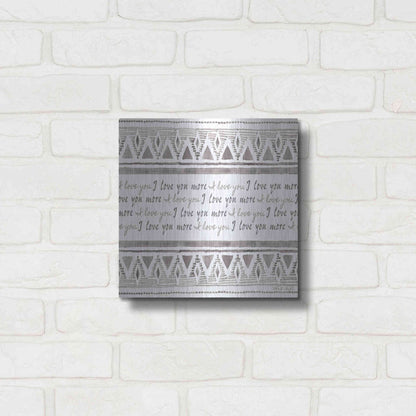Luxe Metal Art 'I Love You More' by Cindy Jacobs, Metal Wall Art,12x12