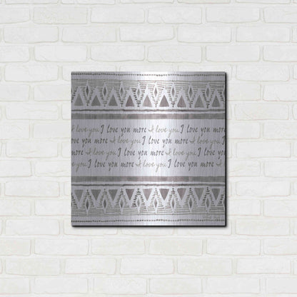 Luxe Metal Art 'I Love You More' by Cindy Jacobs, Metal Wall Art,24x24