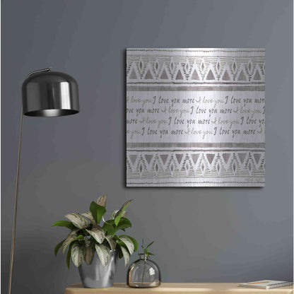 Luxe Metal Art 'I Love You More' by Cindy Jacobs, Metal Wall Art,24x24