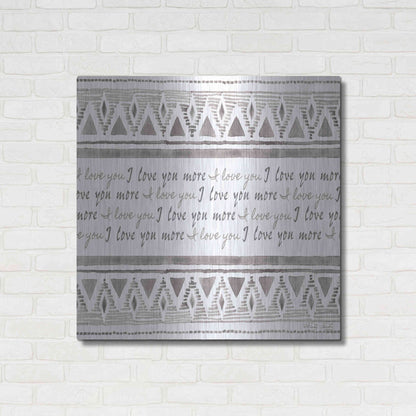 Luxe Metal Art 'I Love You More' by Cindy Jacobs, Metal Wall Art,36x36