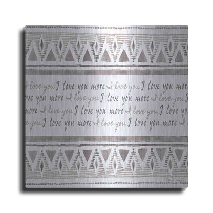 Luxe Metal Art 'I Love You More' by Cindy Jacobs, Metal Wall Art