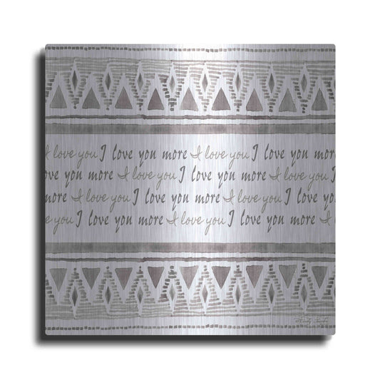 Luxe Metal Art 'I Love You More' by Cindy Jacobs, Metal Wall Art