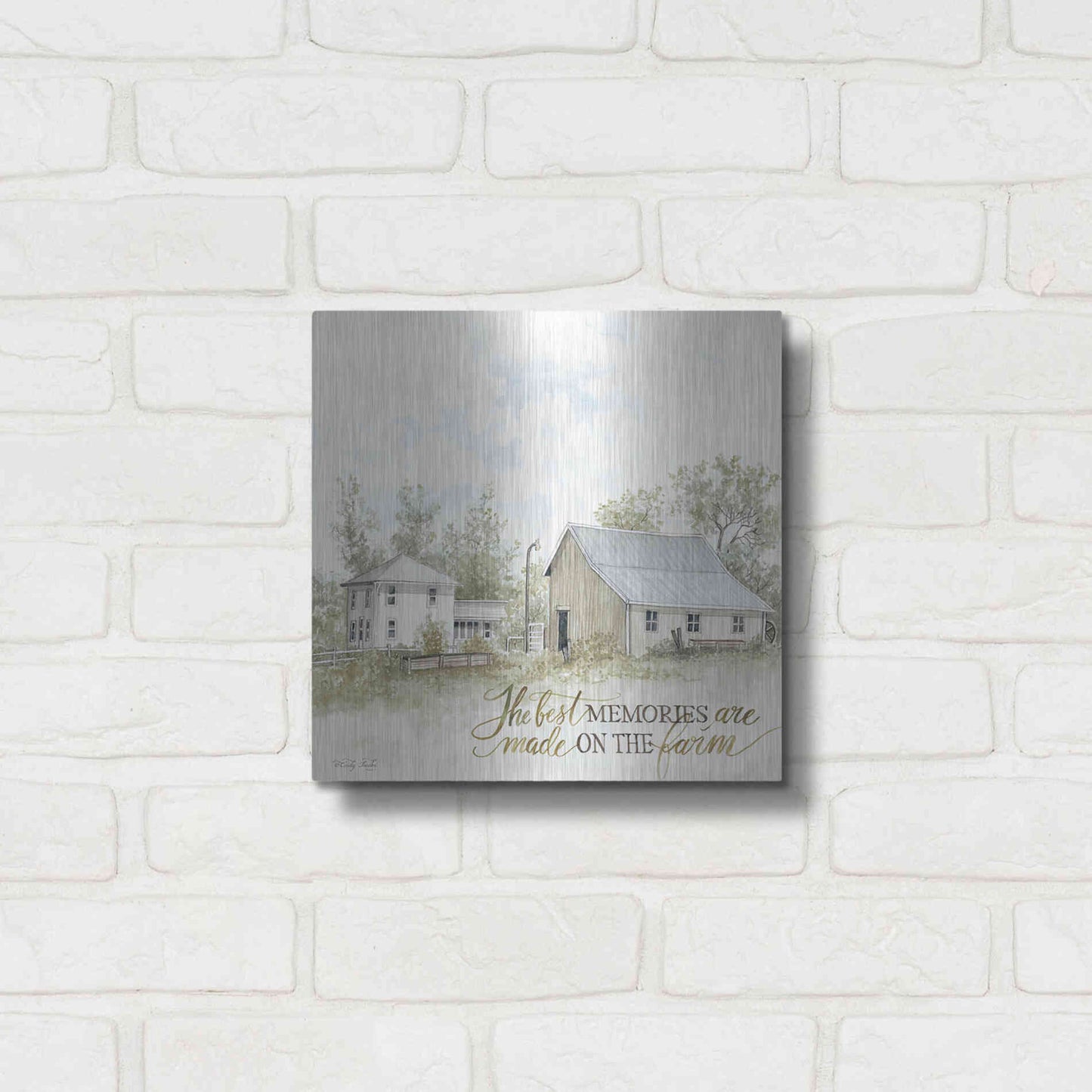 Luxe Metal Art 'The Best Memories' by Cindy Jacobs, Metal Wall Art,12x12