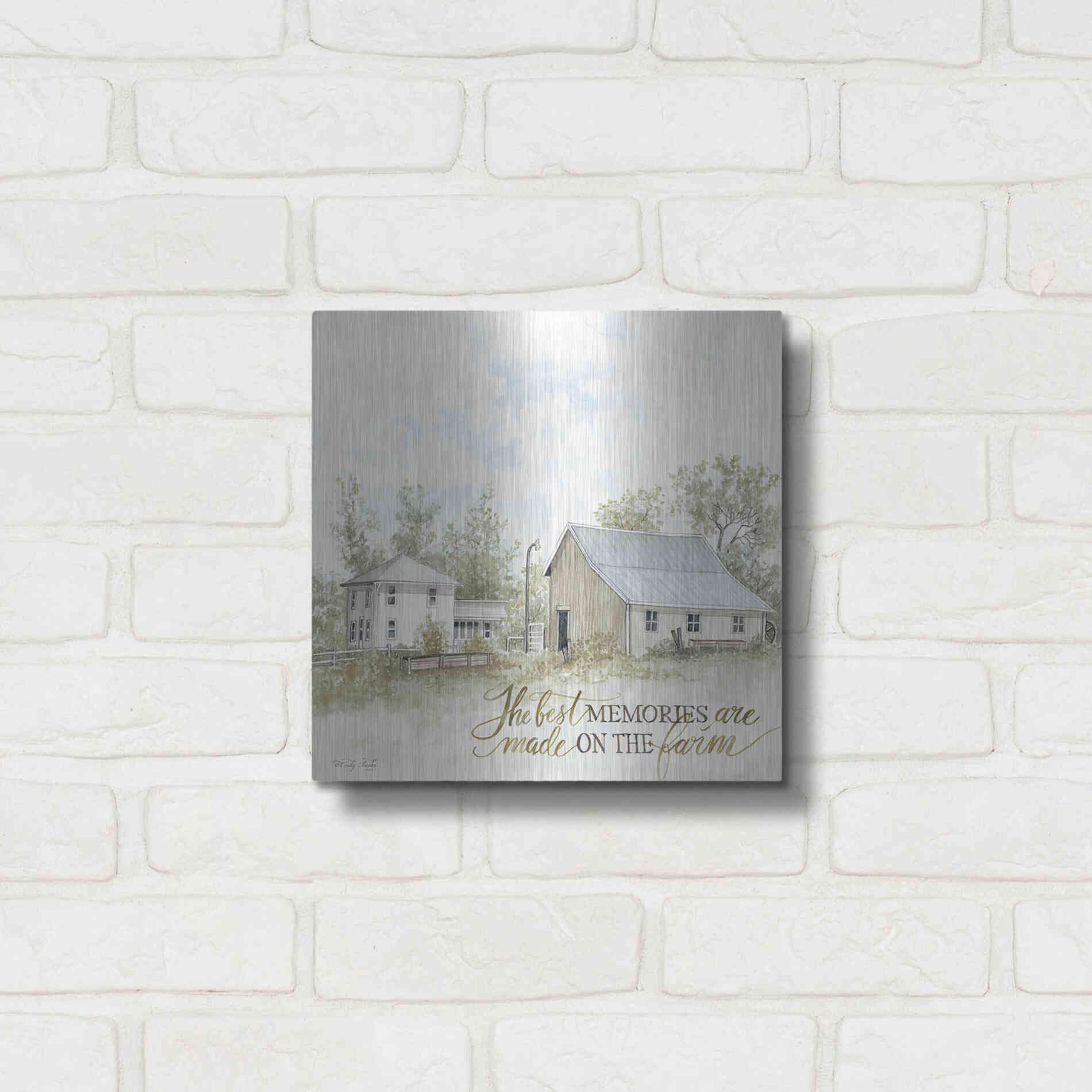 Luxe Metal Art 'The Best Memories' by Cindy Jacobs, Metal Wall Art,12x12