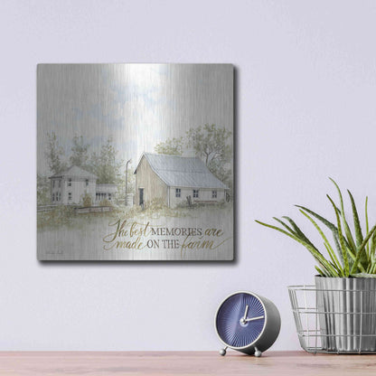 Luxe Metal Art 'The Best Memories' by Cindy Jacobs, Metal Wall Art,12x12