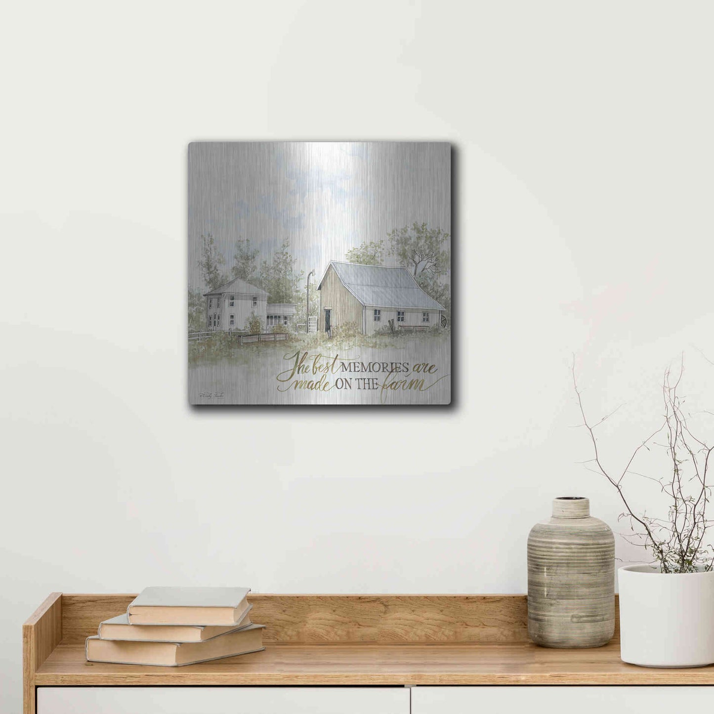 Luxe Metal Art 'The Best Memories' by Cindy Jacobs, Metal Wall Art,12x12