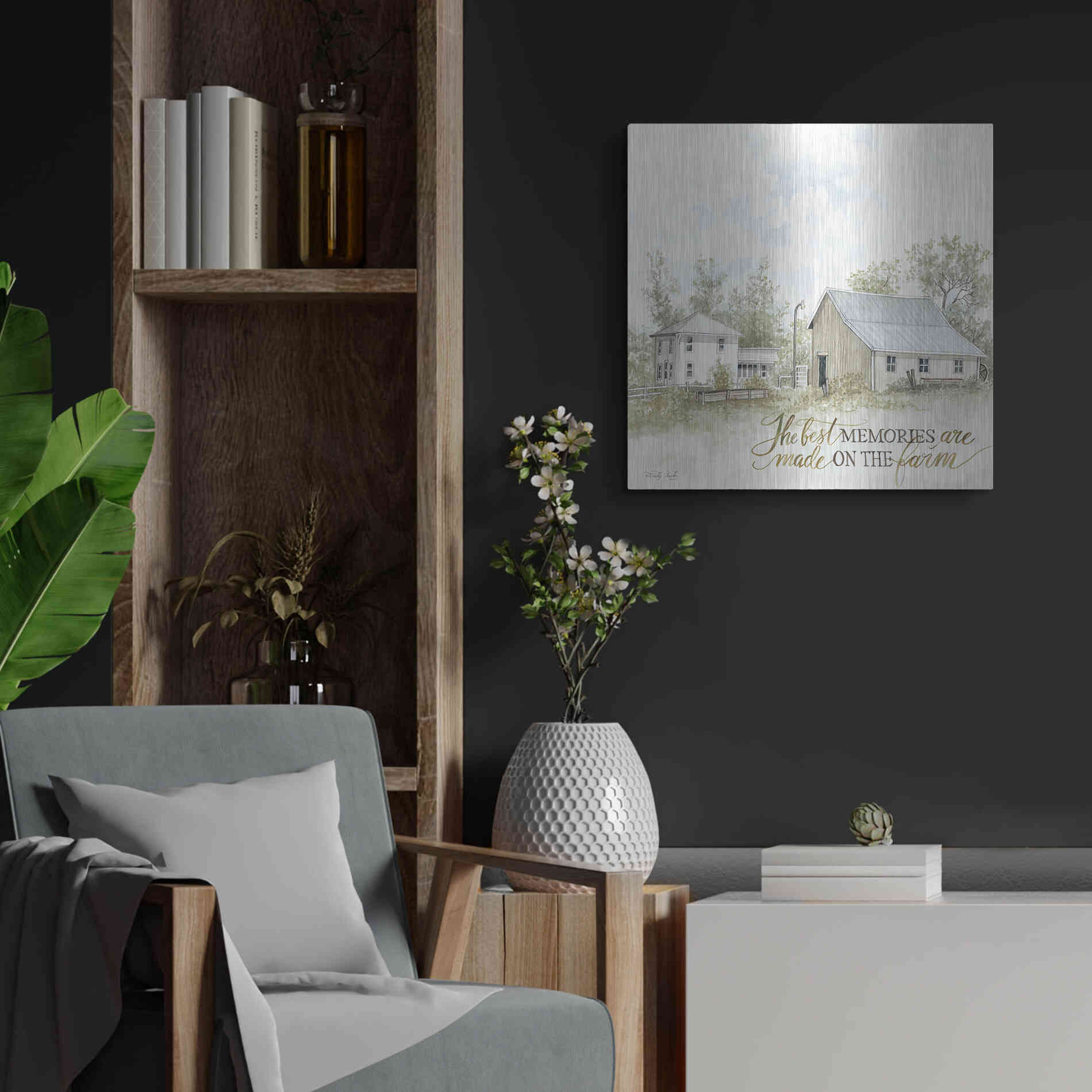 Luxe Metal Art 'The Best Memories' by Cindy Jacobs, Metal Wall Art,24x24