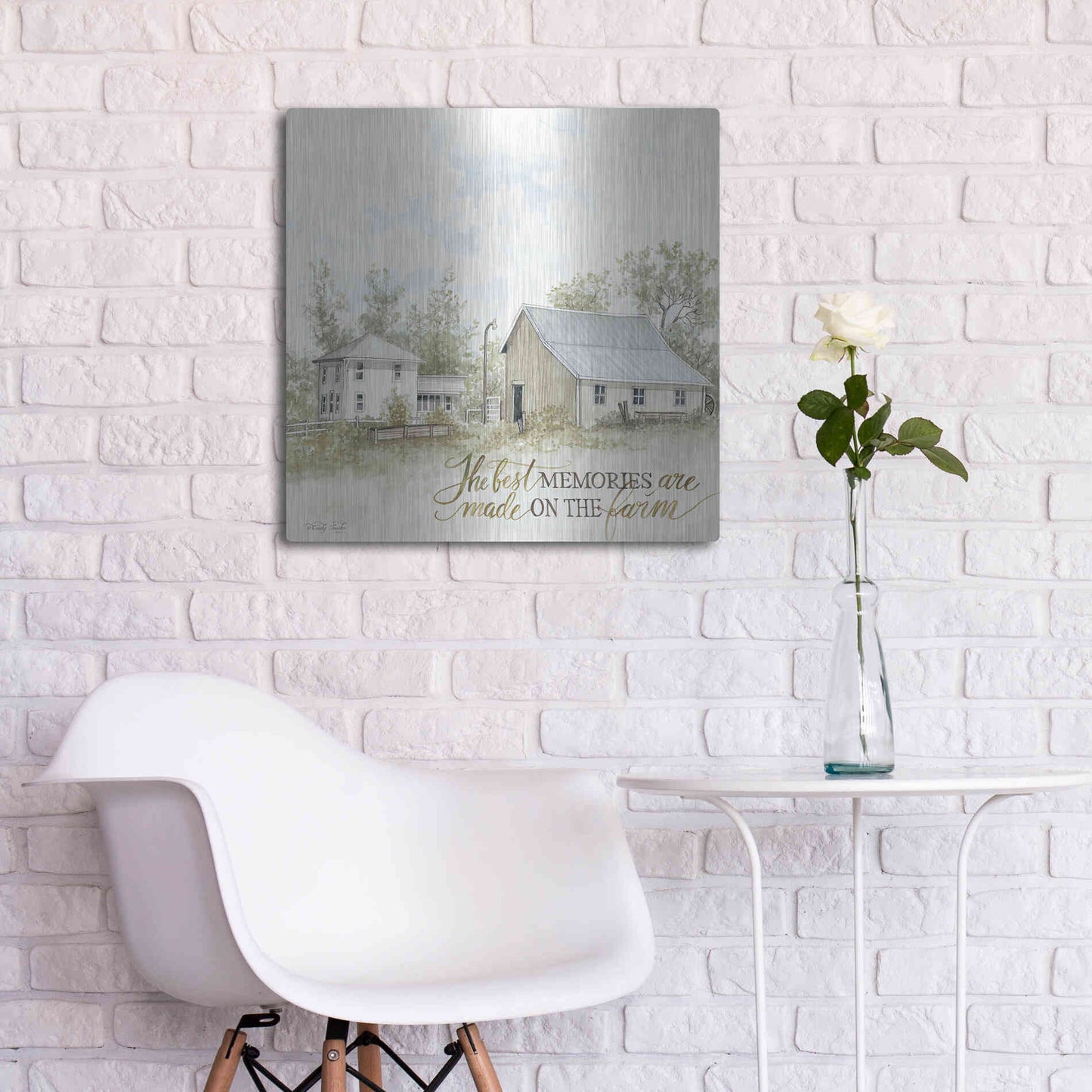 Luxe Metal Art 'The Best Memories' by Cindy Jacobs, Metal Wall Art,24x24